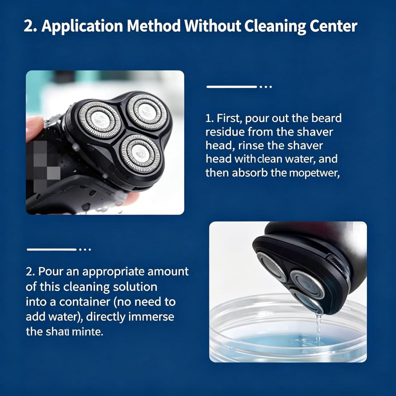 250ml Razor Cleaning Solution Compatible With Philips CC12 CC13 CC16 JC301 JC302 HQ200 Cleaning Cartridges, Cleans Your Shaver For Optimal Hygiene, Removes Residual Hair & Skin Particles(3 PCS)