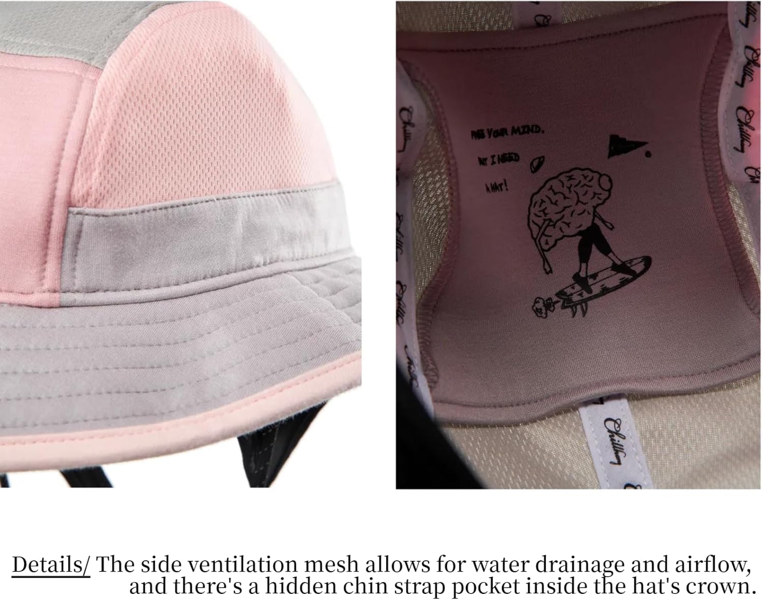 Color-Blocked Fisherman Style Sun Hat for Outdoor Camping, Surfing & Vacations - Wide Brim, UV Protective, Anti-Slip (US, Alpha, One Size, 3X-Small, 9-Sakura Pink) - Image 5