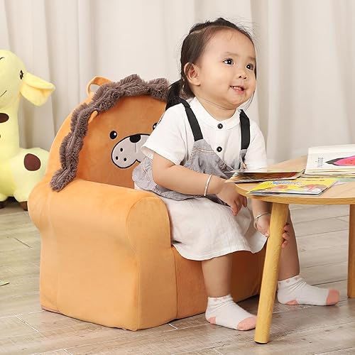Miniatura 14 de Cuddly - Primera silla para niños pequeños, silla de personaje premium, oso marrón, 18 meses hasta 3 años Marrón,Verde,Naranja