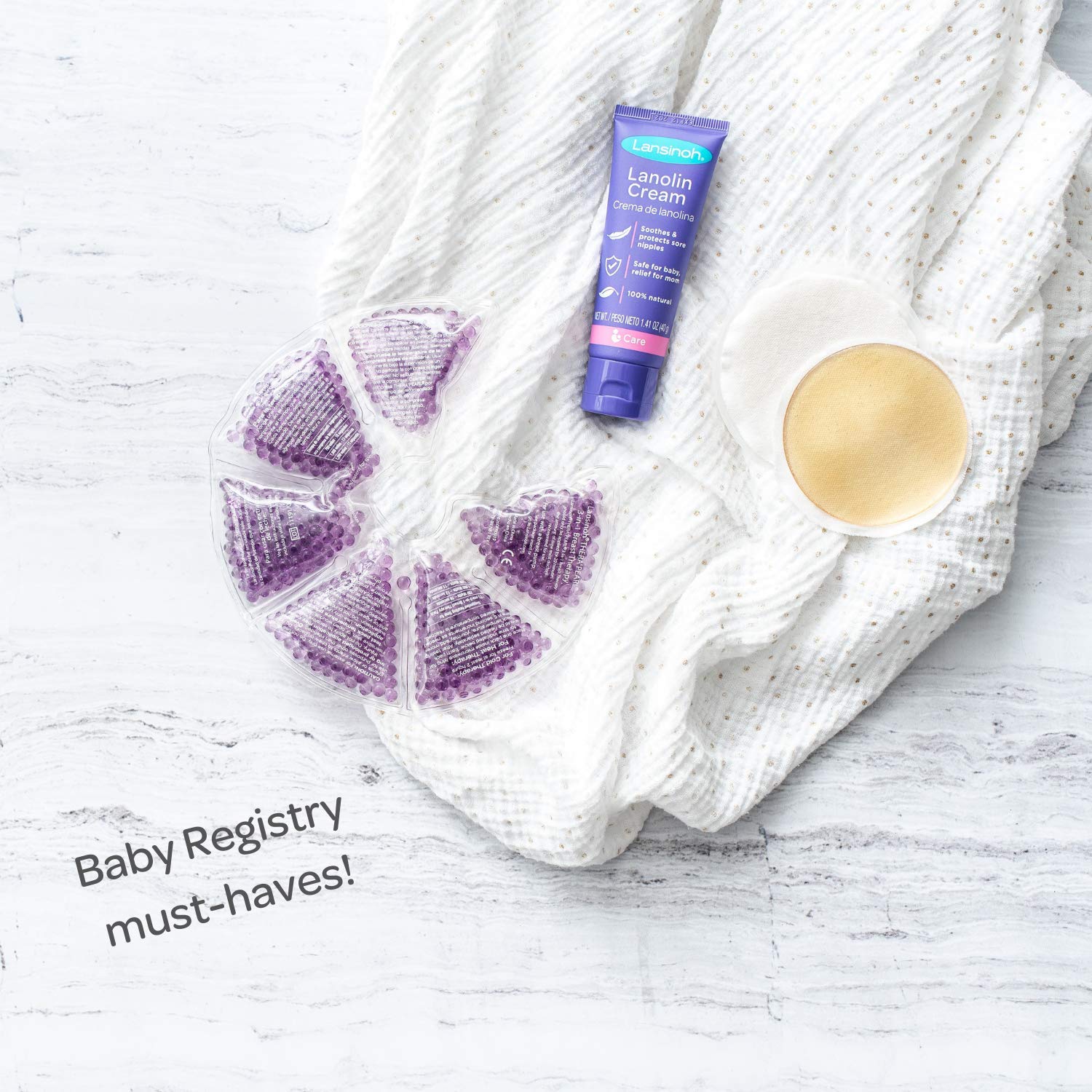 Lansinoh Soothies Breast Gel Pads for Breastfeeding and Nipple Relief, 2 Pads : Nursing Bra Pads : Baby