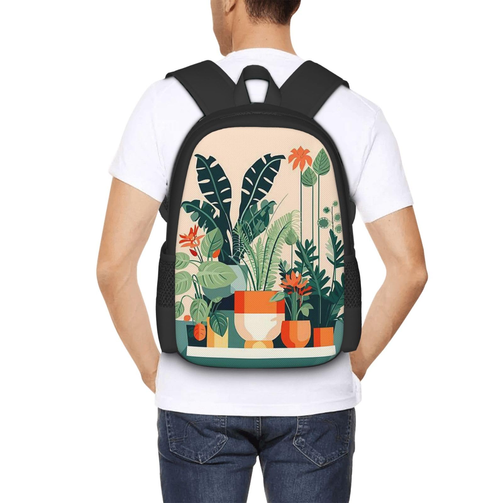 Szczęśliwy plecak gitarzysta unisex 15,6 cala laptop czarny Oxford plecak