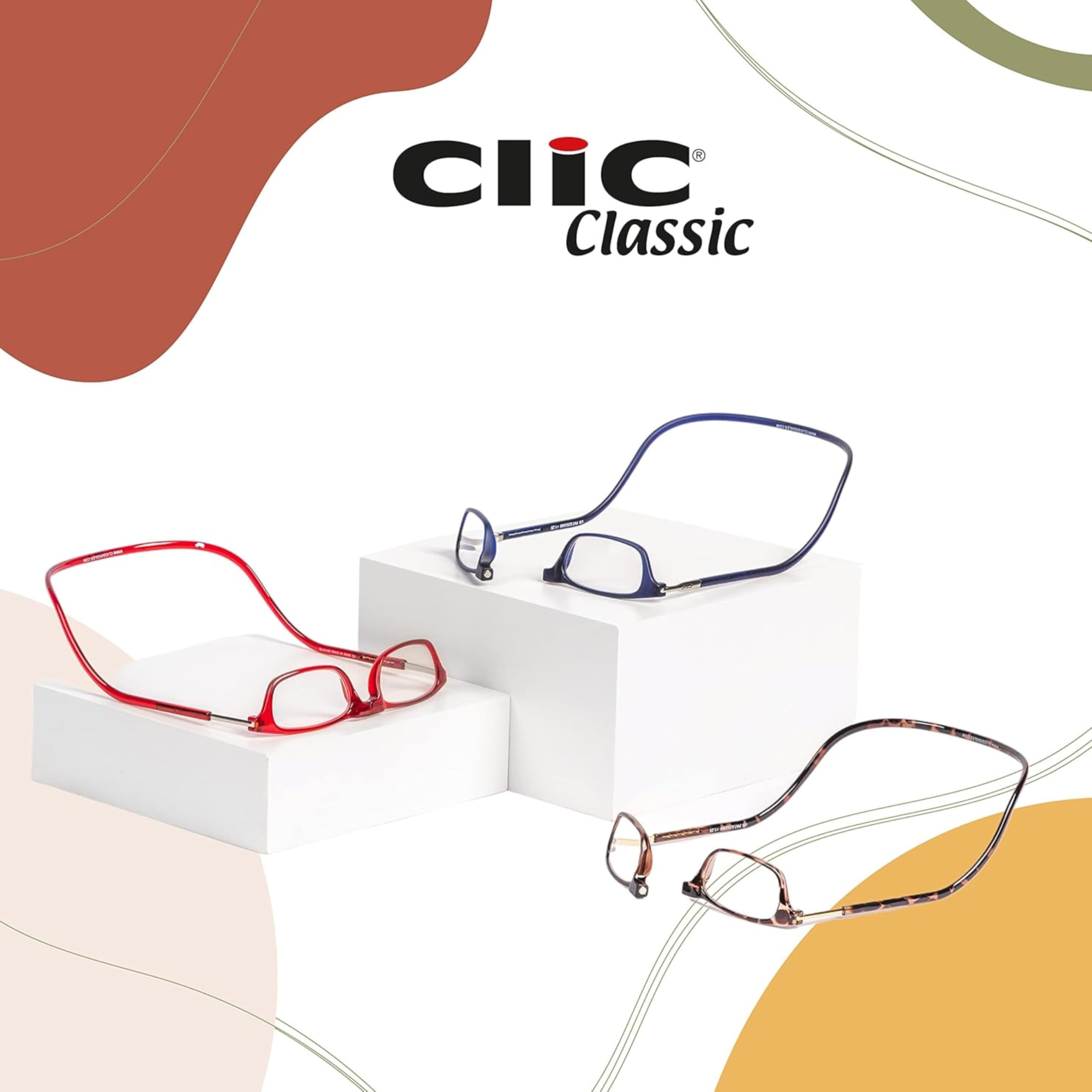 CliC Eyewear - Herren Lesebrille XL - Lesebrille mit Magnet - Polyamid TR90 - Flexible Single Vision