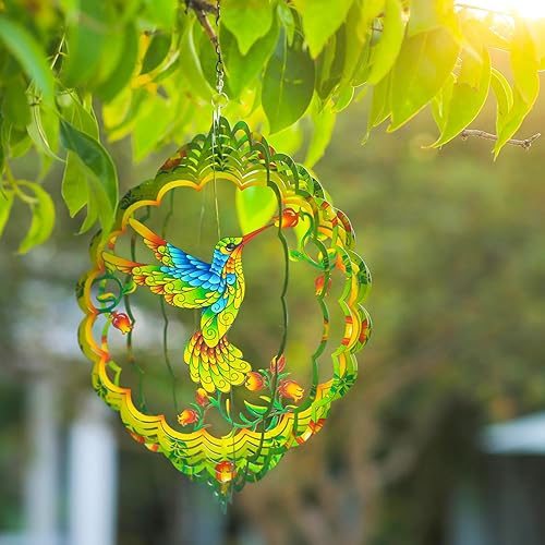 Miniatura 51 de Molinillos de viento de elefante, regalos de elefante para mujeres/hombres, 12 pulgadas, acero inoxidable 3D, colector de viento de metal, escultura