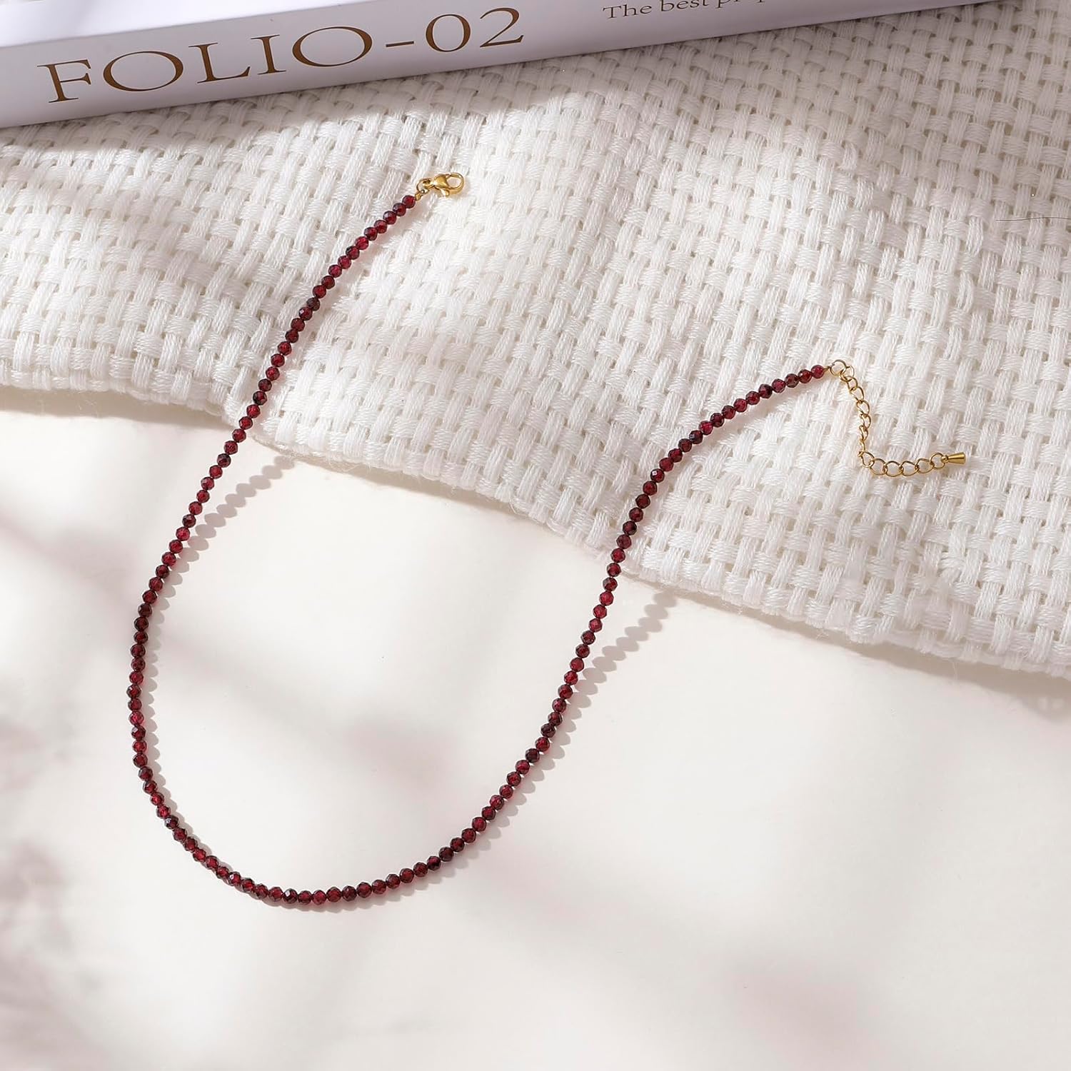 Crystal Choker Necklace for Women 3mm Handmade Natural Stone Beaded Necklace Healing Crystal Necklace Gemstone Necklace Crystal Bead Necklace for Women - Image 6