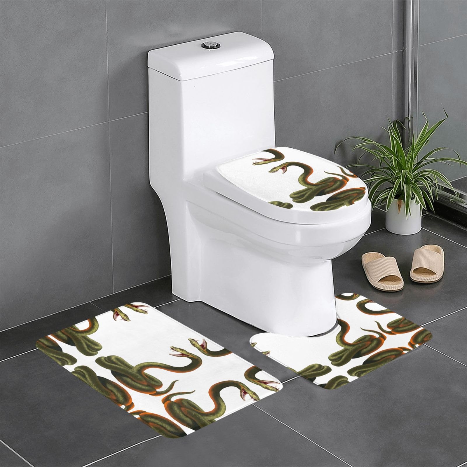 Tapis de salle de bain motif serpent pour une décoration de chambre moderne