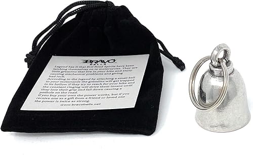Miniatura 3 de Bravo Bells Accesorio de campana de motociclista de peltre o llavero para buena suerte en la carretera