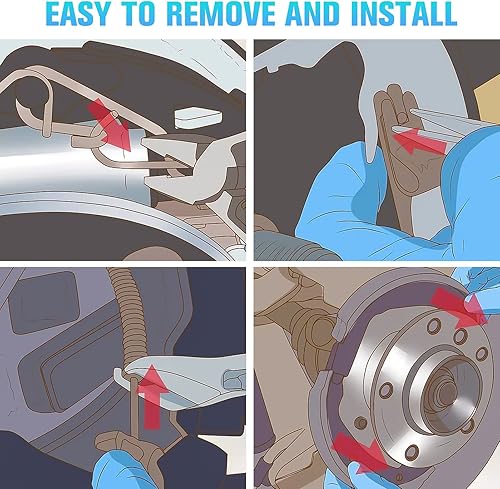 Miniatura 5 de Zapatas de freno traseras para Polaris Outlaw 50 90 110 2008-22, Sportsman 90 2001-16, Scrambler 50 90 2001-03, Can Am DS 70 90, Arctic Cat 90,