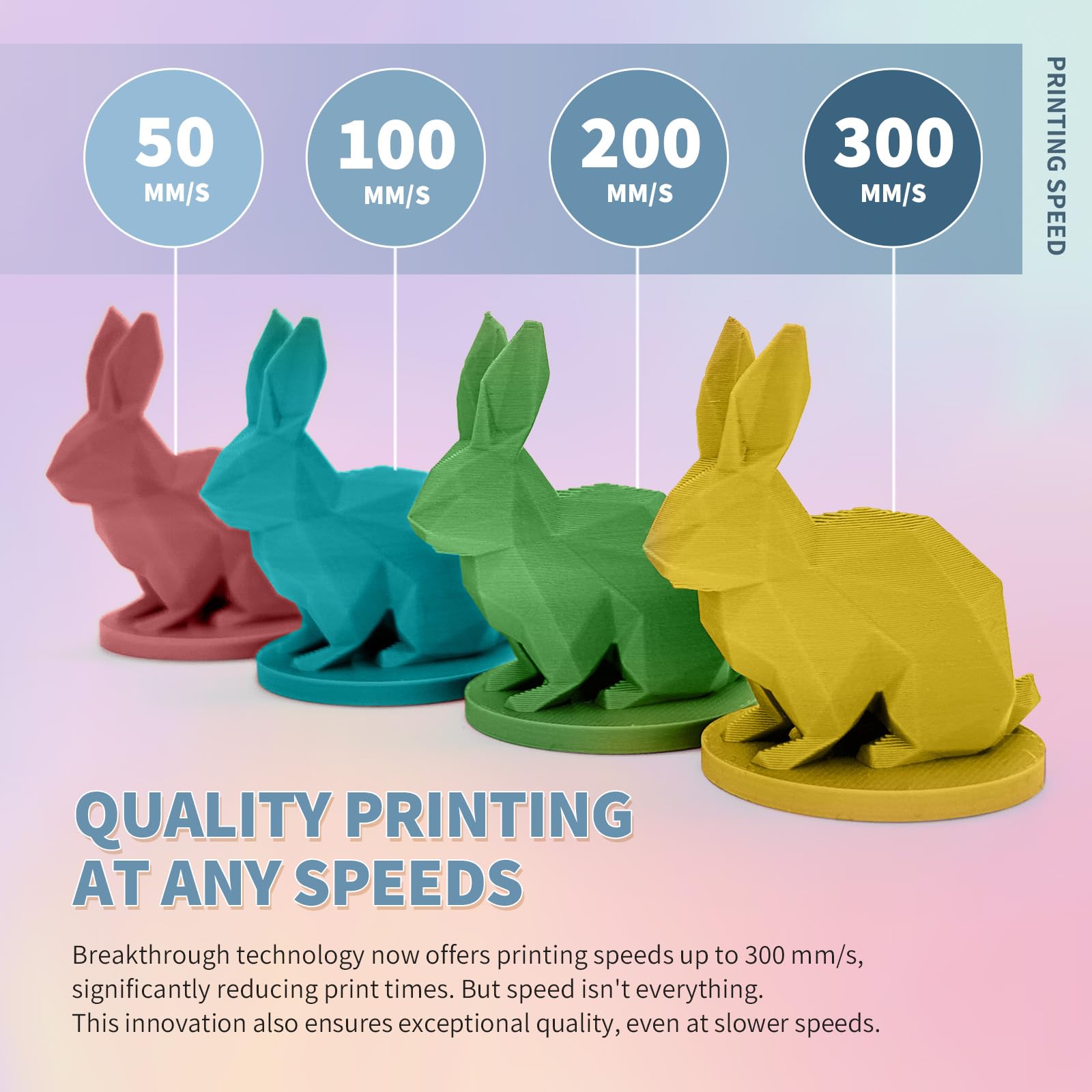 OVERTURE Filamento Matte PLA 1.75mm, 1kg Bobina (2.2lbs) Opaco PLA Filamenti per Stampante 3D, Neatly Wound Filamento Precisione Dimensionale +/- 0.02 mm, Matte Arcobaleno