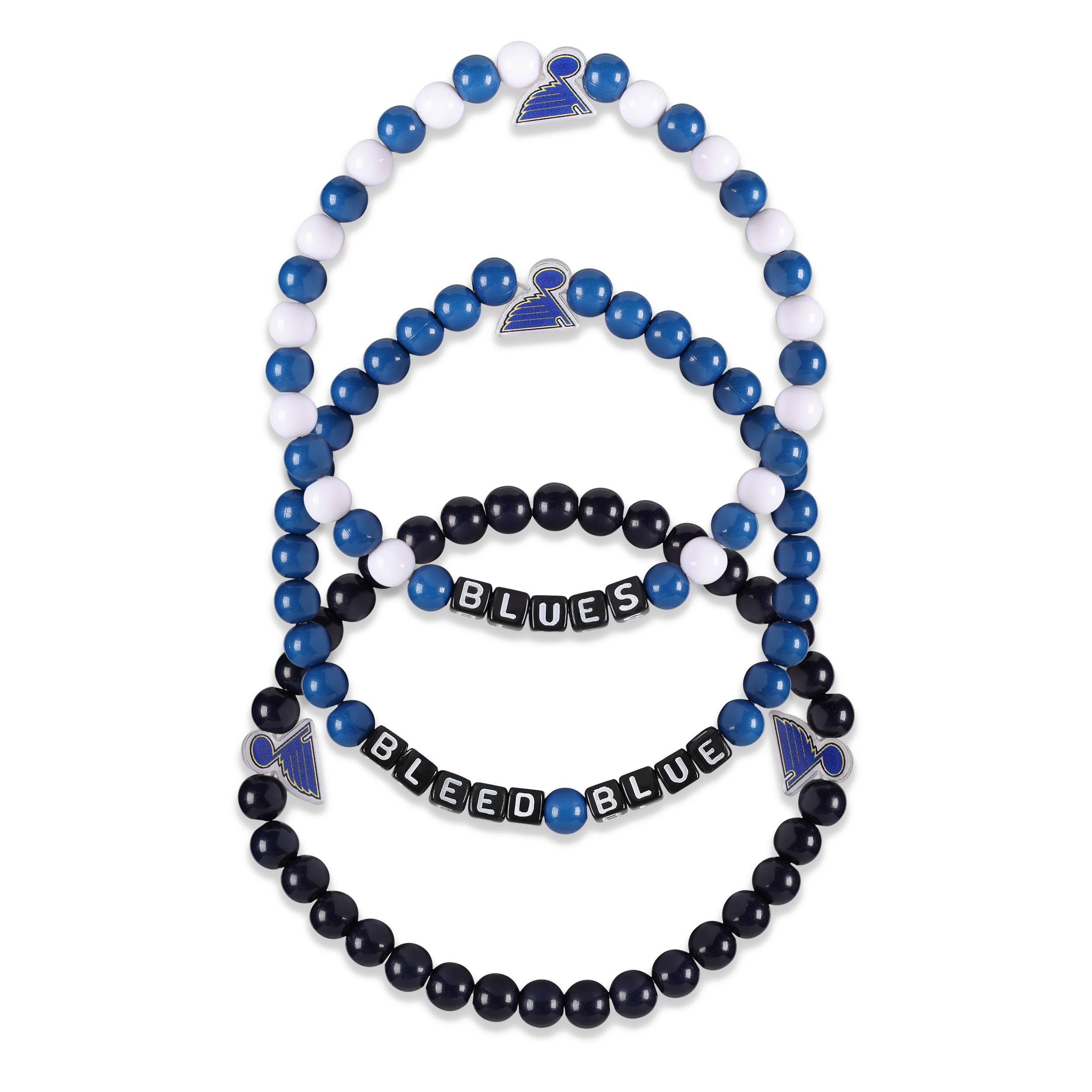 FOCO St Louis Blues NHL 3 Pack Beaded Friendship Bracelet