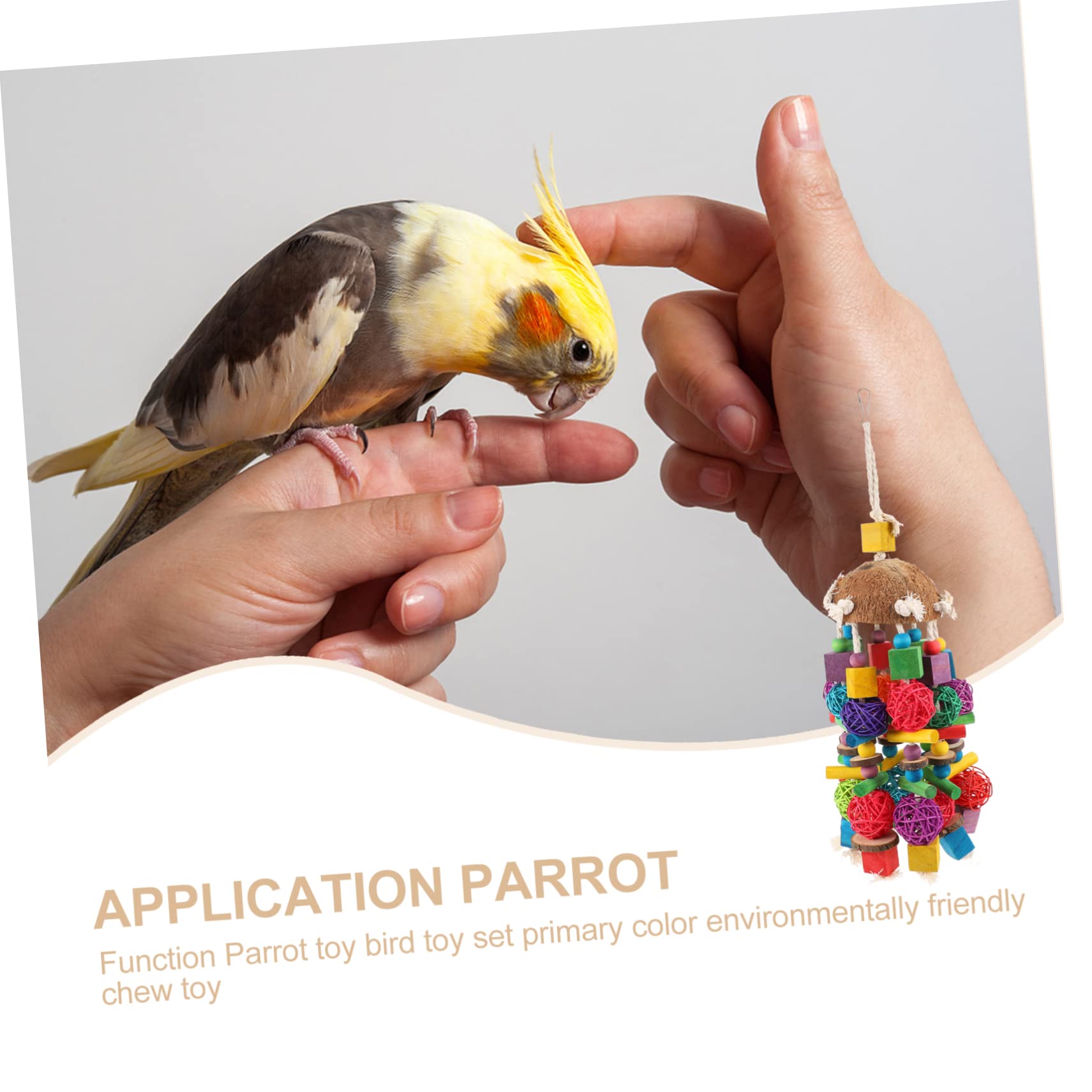 1pièces Jouet pour Perroquet Coquille De Accessoire à Mordre Et Suspendre pour Oiseaux Jouet Amusant pour Éveiller Intérêt des Oiseaux