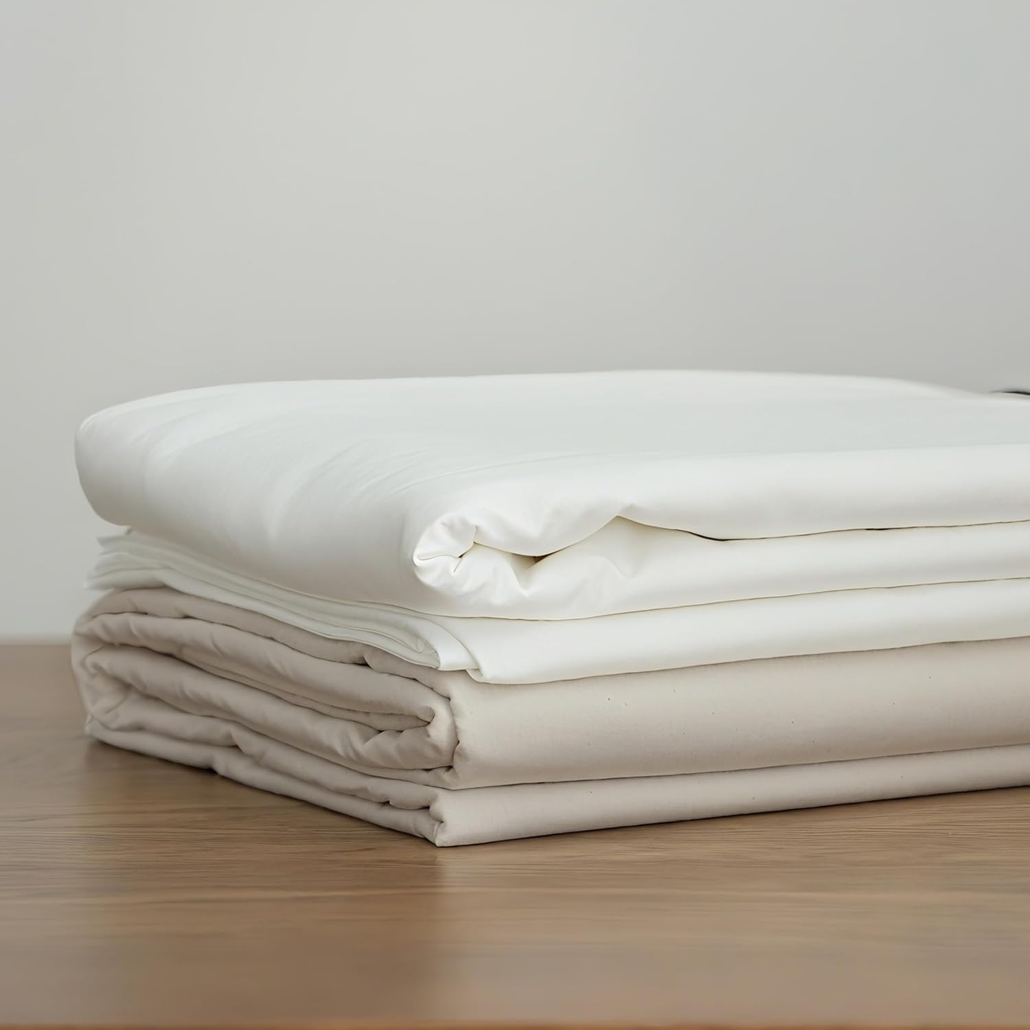 Simple&Opulence 100% Cotton Muslin Fabric, 59" inch Wide Soft, Breathable, and Versatile Material for Sewing, Crafts, and Home Decor (Bleached, 10 Yard)