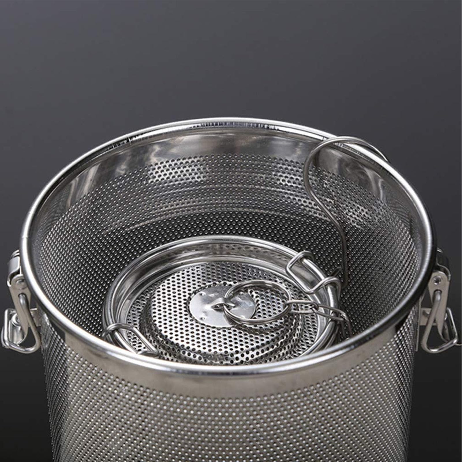 Tissting Colino per Tè e Spezie, Filtro Per Tè In Acciaio Inox, Filtro per Spezie in Acciaio Inossidabile, 18 cm Colino da tè con Maglia, con Gancio a Catena Esteso, Ideale per Cucina e Ristorante