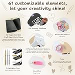 DIY Album de scrapbook Creative Scrapbooking Kit Album photo 3D Livre de Mémoire Interactive pour Mariage, Bébé, Anniversaire, Famille Photos Aventure Réserver Voyage Journal Album de Photo DIY 3D Carte de décoration