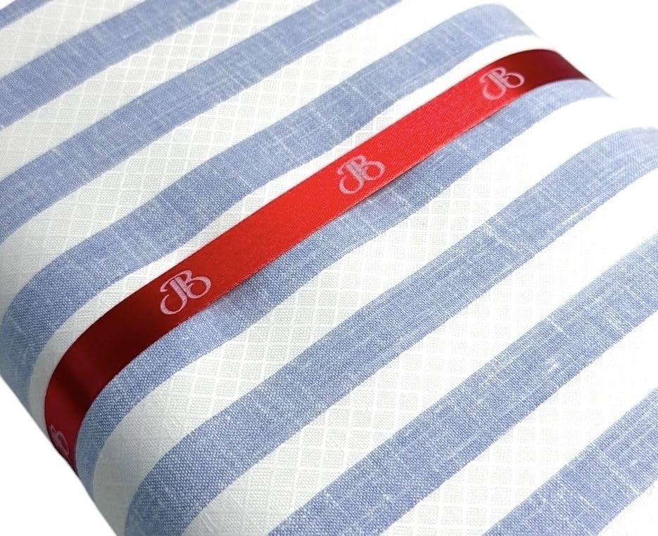 Image of JHABAK'S Unstitched Striped Shirt Fabric for Men - Cotton Linen Blend Lining Material - Shirt and Kurta Piece Cloth