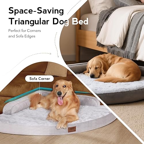 Miniatura 8 de Cama ortopédica para perros extra grandes, camas XXL de espuma viscoelástica para perros con funda extraíble lavable, camas impermeables para