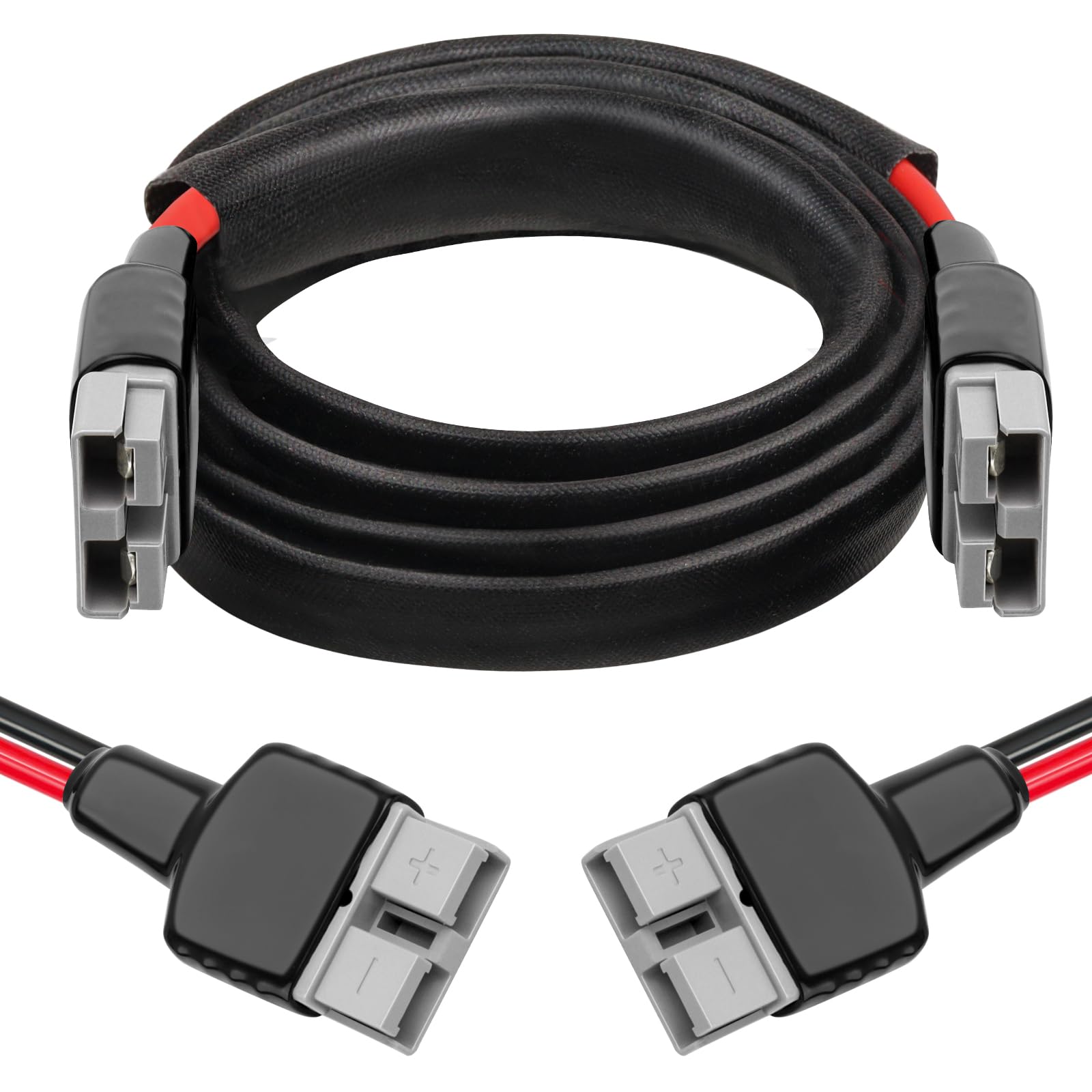 XRDS -RF Filo di rame stagnato da 8 AWG con connettori Anderson da 50 A, 3 m, cavo di prolunga per batteria resistente per pannelli solari, inverter e applicazioni camper