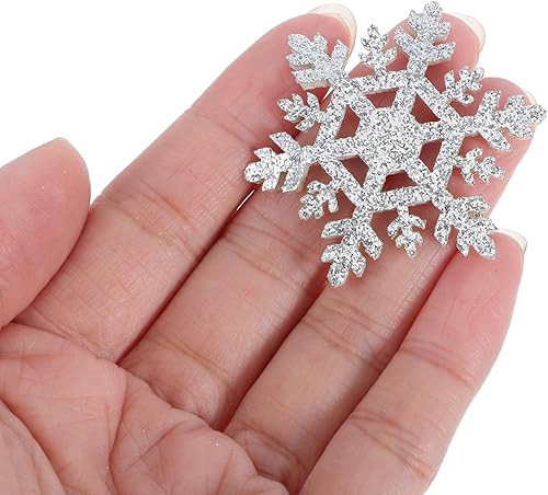 Miniatura 9 de EXCEART Parches de bordado de Navidad, parches de copo de nieve, parches para planchar en ropa, fiesta, decoración de Navidad, manualidades,