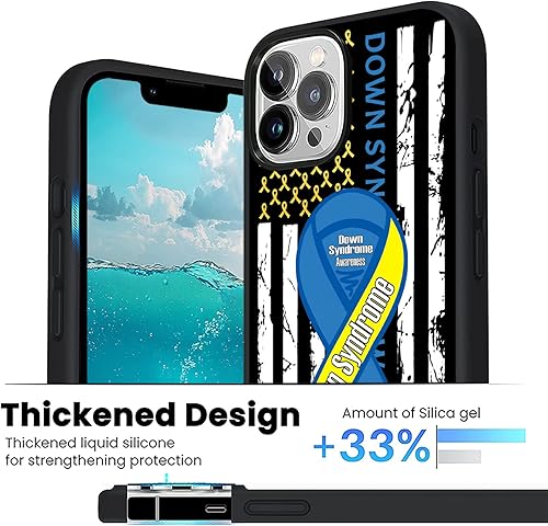 Miniatura 3 de America Flag Down Syndrome Ribbon Down Syndrome Awareness Funda para iPhone 16 16E 15 14 13 12 11 Pro Max S25 S24 S23 S22 S21 FE Ultra Plus Note 20