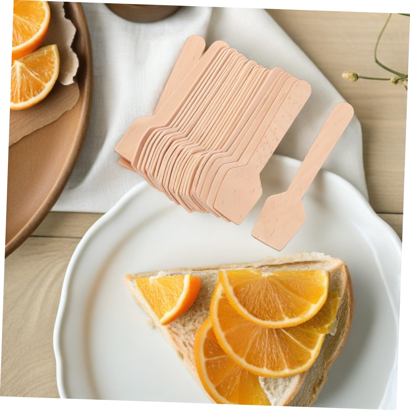 300pezzi Cucchiai Di Legno Usa e Getta Pz Mini Cucchiai Per Degustazione Di Gelati Yogurt Dessert Caffè Feste Catering