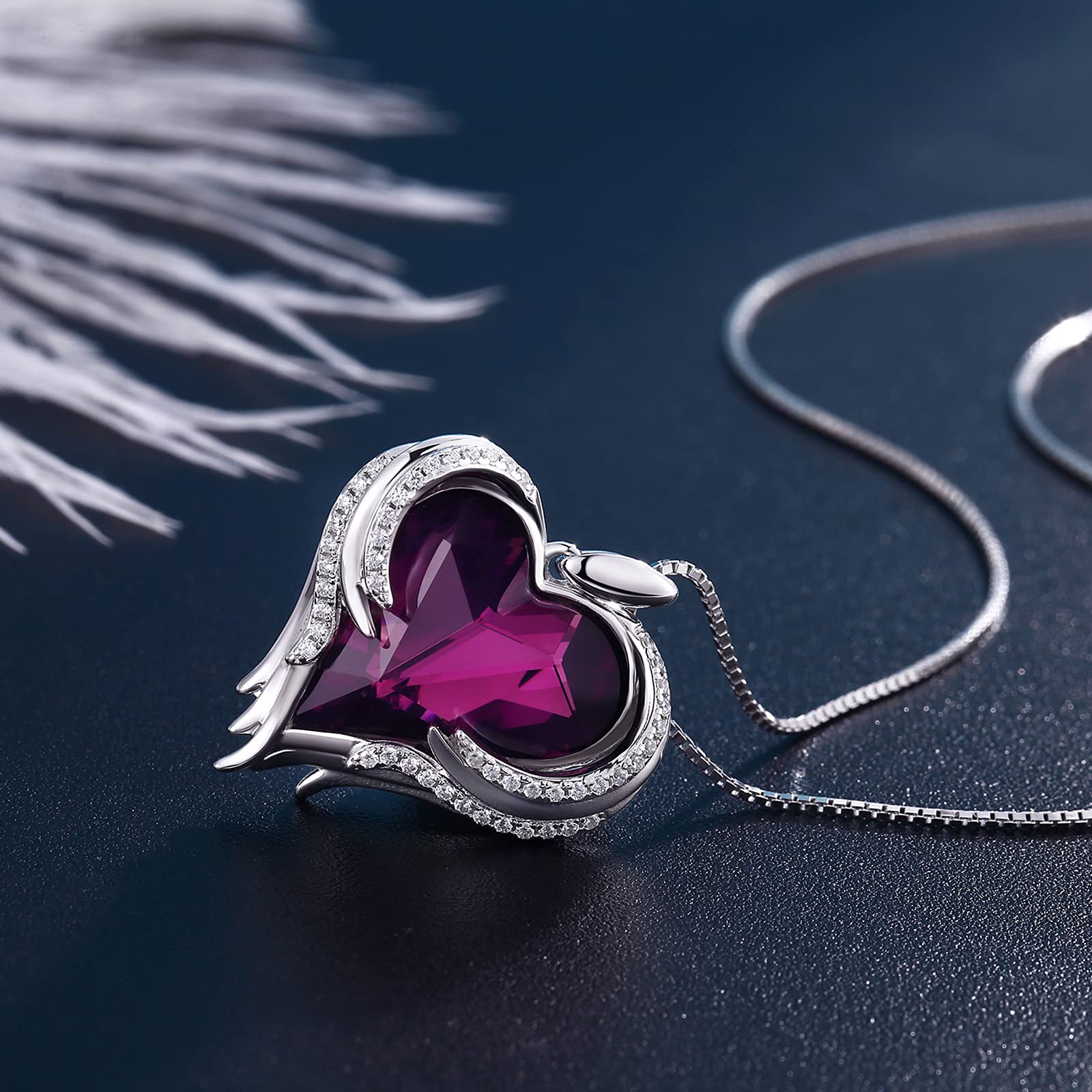 jiamiaoi Kette Herz Silber Herz Anhänger Damen Halskette Herz Kette mit Herz Silberkette Damen mit Anhänger Halskette mit Anhänger Herz Kette Weissgold für Mutter Kette Silber mit Stein