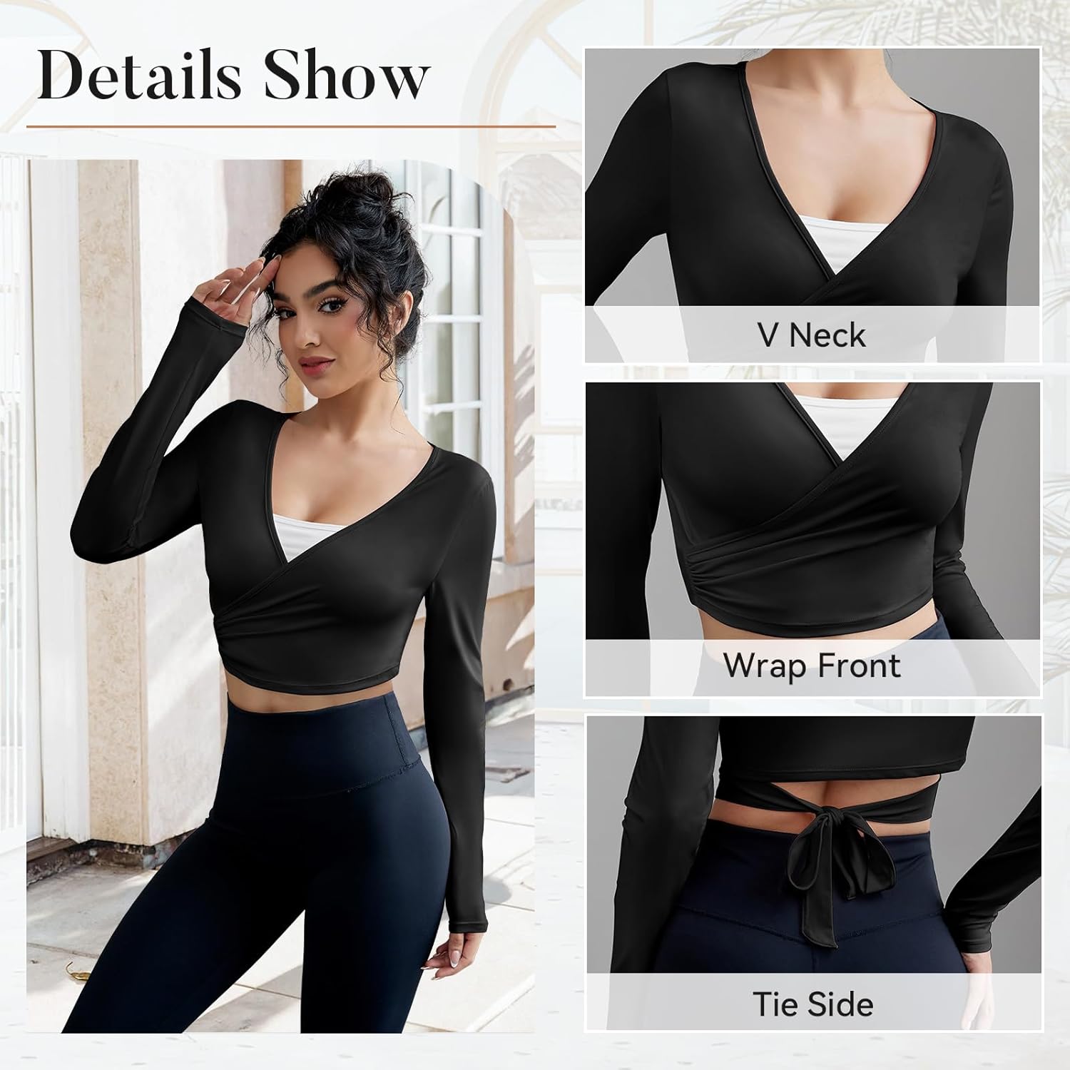 Women's Shrug Long Sleeve Shrug for Women Tie Front Bolero Cardigans Tops Lightweight Casual Shrugs Cardigan - Image 4