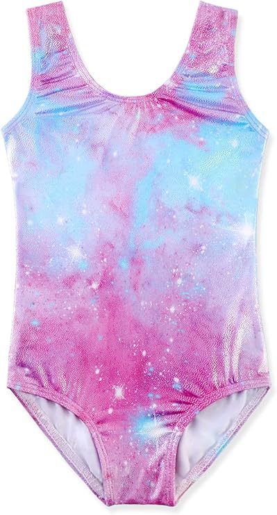 HOZIY Gymnastics Leotards for Girls Toddlers Kids Sleeveless Tumbling Outfits for Dance Print
