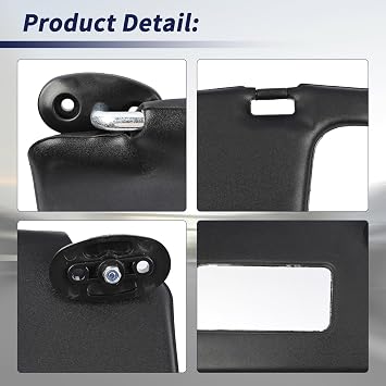 2PCS Interior Sun Visor Sunvisor Compatible with Honda Civic 1996 1997 1998 1999 2000 iES CX DX EX EXR HX LX Replace 83230-S01-A32ZC 83280-S01-A32ZA Pair Left & Right Sun Visors Black