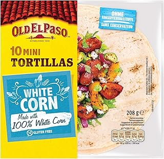 Old El Paso Street Market Tortillas - Mexikanische Wraps aus weißem Mais - Glutenfrei - 1 x 208 g