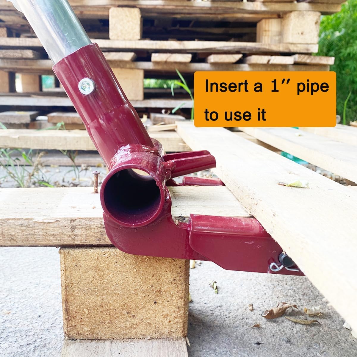 JINHAN Pallet Buster Articulating Head, Enhanced Deck Board Wrecker Pry Bar, Wooden Pallet Dismantling Tool, (Head Only, No Handle)