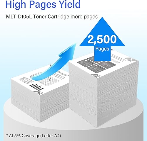 Miniatura 3 de SuperInk Cartucho de tóner de repuesto compatible para Samsung 105 MLT-D105L 105L MLTD105L Uso con impresora Samsung ML-2525 ML-2525W ML-2545