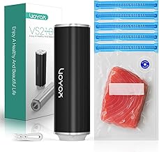 VOYOR Portable Food Vacuum Machine for Food Storage and Storage Vacuum Machine with 5 Vacuum Bags Vacuum Sealer (1 Pump+5 Bags)