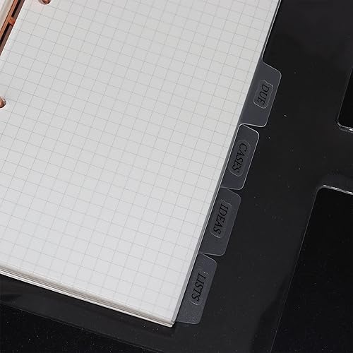 Miniatura 7 de Divisores de carpetas de plástico A6 de 6.7 x 3.5in, 6 agujeros grabables de plástico con 6 pestañas y separadores de páginas de archivos duraderos