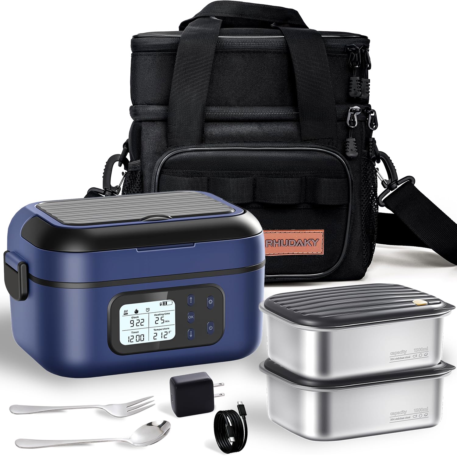 Rhudaky 27000mAh Cordless Electric Heated Lunch Box