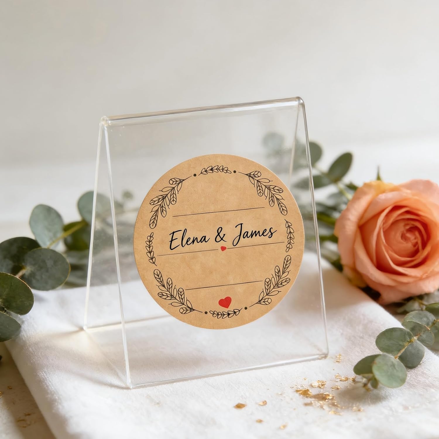 2 Inch Canning Label Stickers with Wreath/Heart for Mason Jar, 500 Pcs image 5