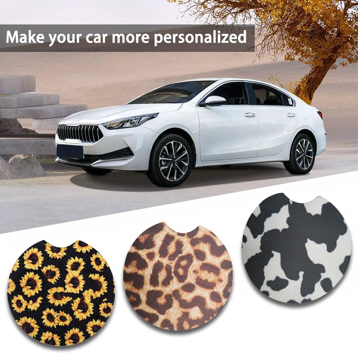 JNNJ 2er-Set Silikon Untersetzer Für Auto-Tassenhalter - Anti-Rutsch & Hitze-beständig