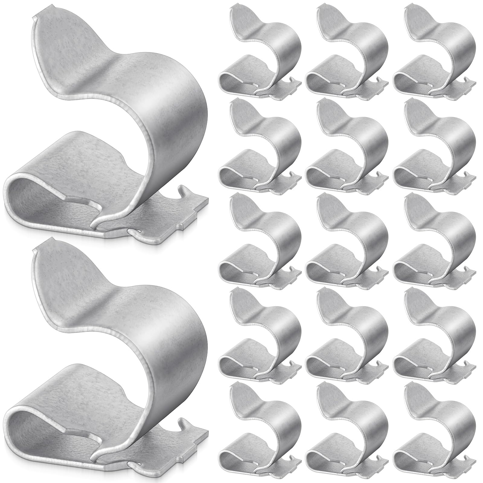 Hicarer 100 Pcs Metal Cable Clips Stud Clip Spring Steel Fastener Clamp Beam Fits 1/16" – 3/16" Flange 0.46" - 0.56" Cables Durable Corrosion-Resistant Fastener for Effortless Cable Management — Amazon image 8