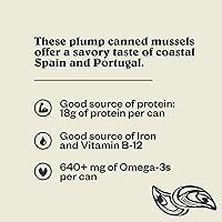 Vista 7 de Patagonia Provisions - Mejillones con Limón y Hierbas en Aceite de Oliva Extra Virgen Elaborados de manera responsable 16g de Proteína y Sin