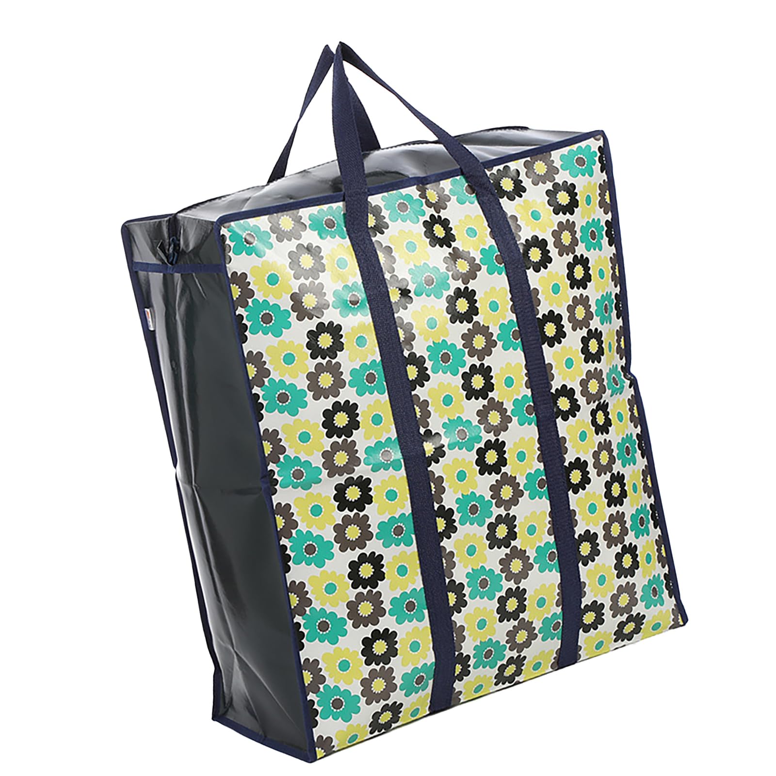 Jazuaiao Effective Storage Bag with Zippers and Handle User Friendly Shopper with Zippers Large Fabric Storage Handbag Shopping