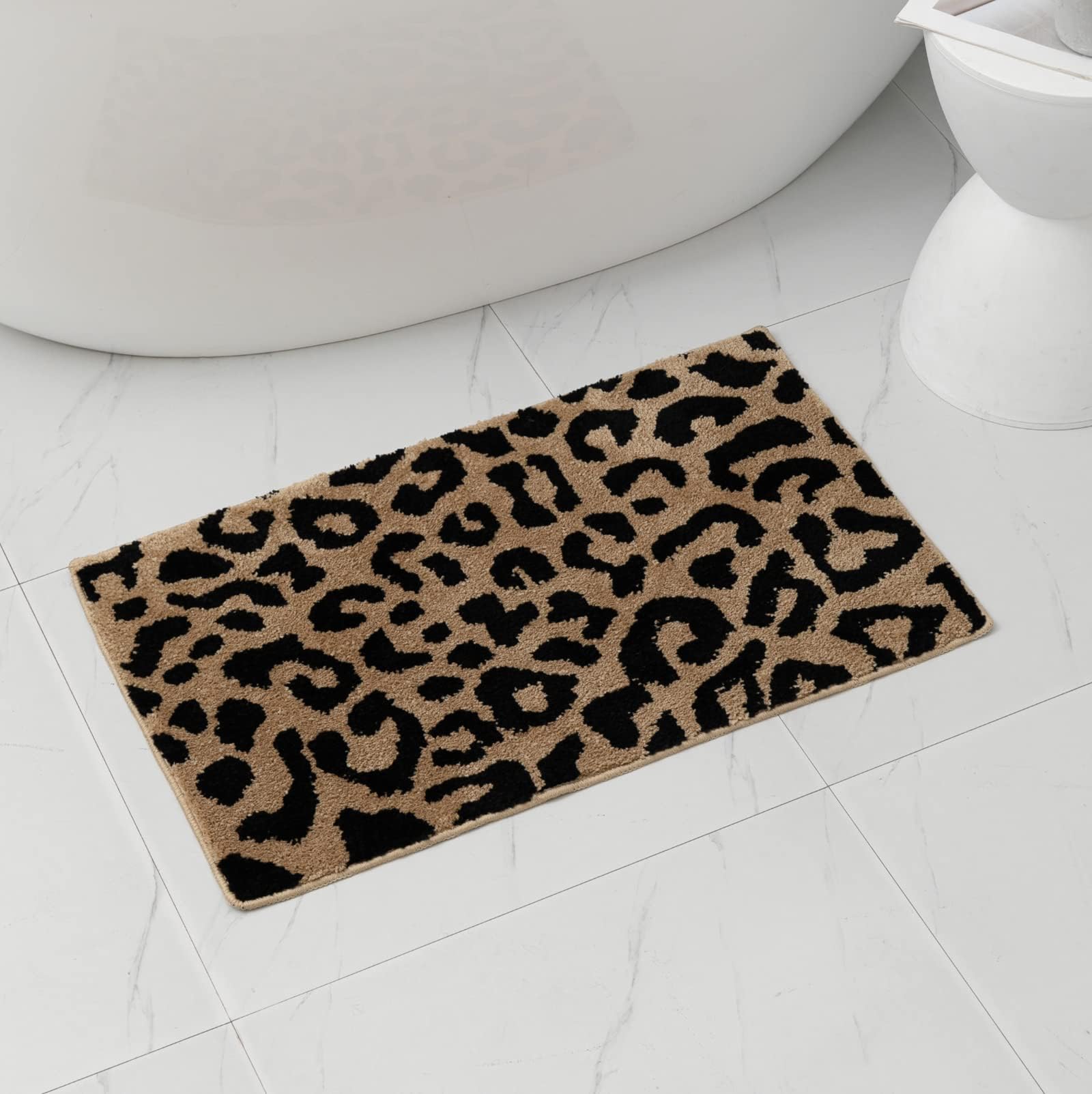 YEAHSPACE Leopard Bathroom Set 3 Piece Cheetah Print Rug
