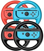 Vista 1 de TIZOPO 4 PCS Steering Wheel Compatible for Nintendo Switch Wheel, Family Sports Party Pack Accessories Compatible with Switch JoyCon Controllers