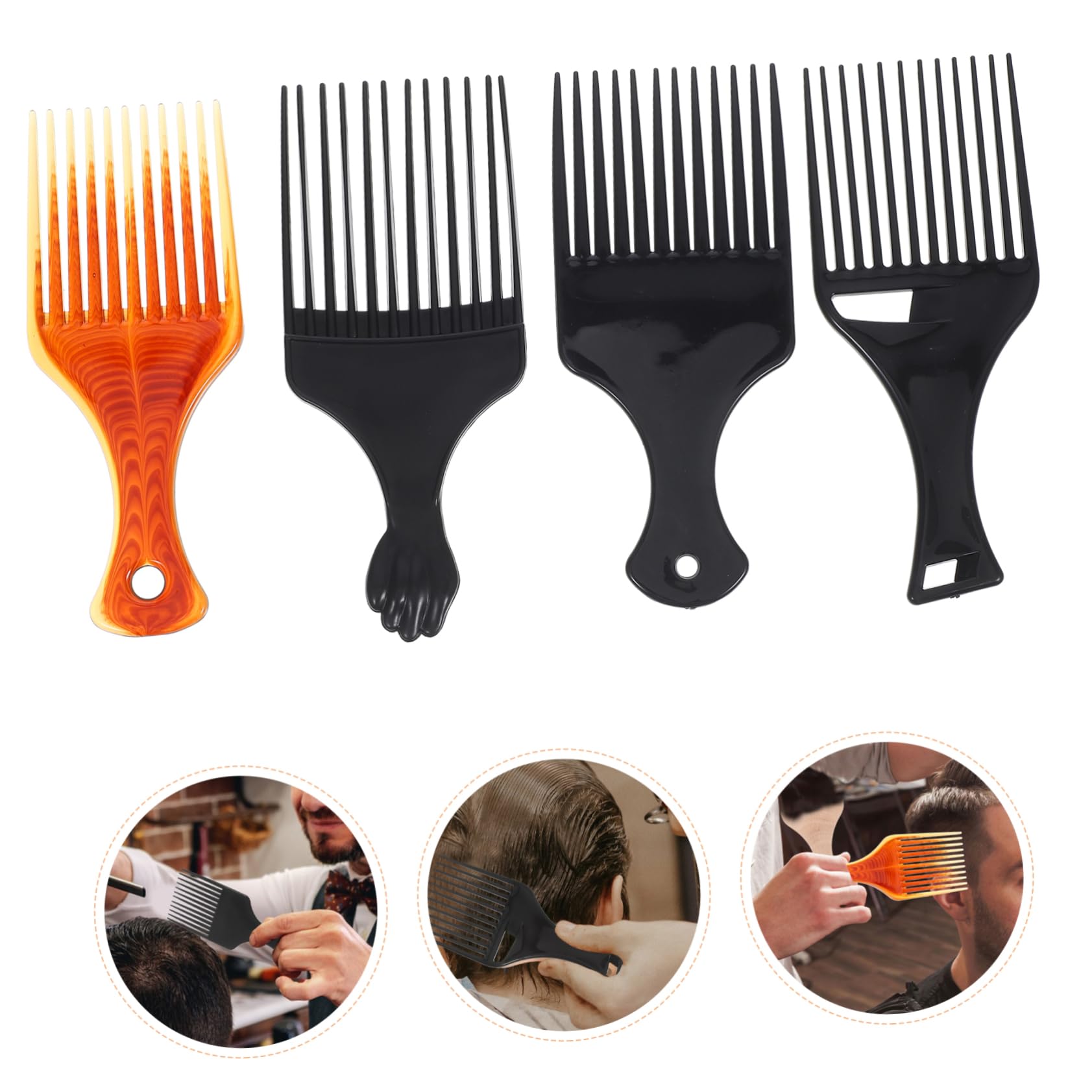 Healeved 20stücke Teiliges Haarschneidekamm Kunststoff Multifunktionale Afro-kämme Für Haarstyling Für Herren Inklusive Breiter Und Schmaler Zinken Für Frisuren Und Kopfhautmassage