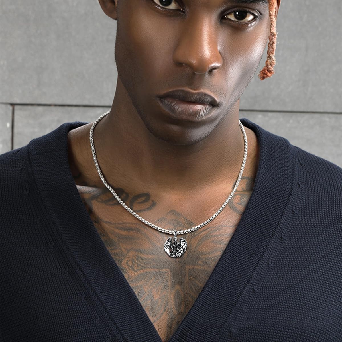 Eagle Necklace 925 Sterling Silver Eagle Pendant Jewelry for Men - Image 2