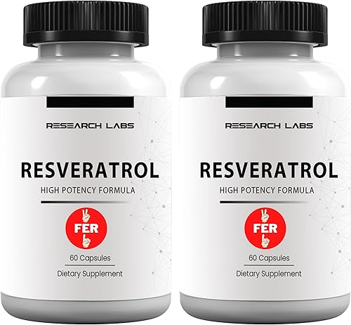 Research Labs Suplemento de resveratrol micronizado de alta potencia 2 Fer 1 Ad - Potente suplemento antioxidante, transveratrol para la salud
