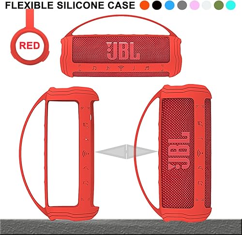 Miniatura 26 de JCHPINE Funda de silicona para altavoz Bluetooth portátil JBL Flip 6, soporte de transporte protector para accesorios de altavoces JBL Flip 6