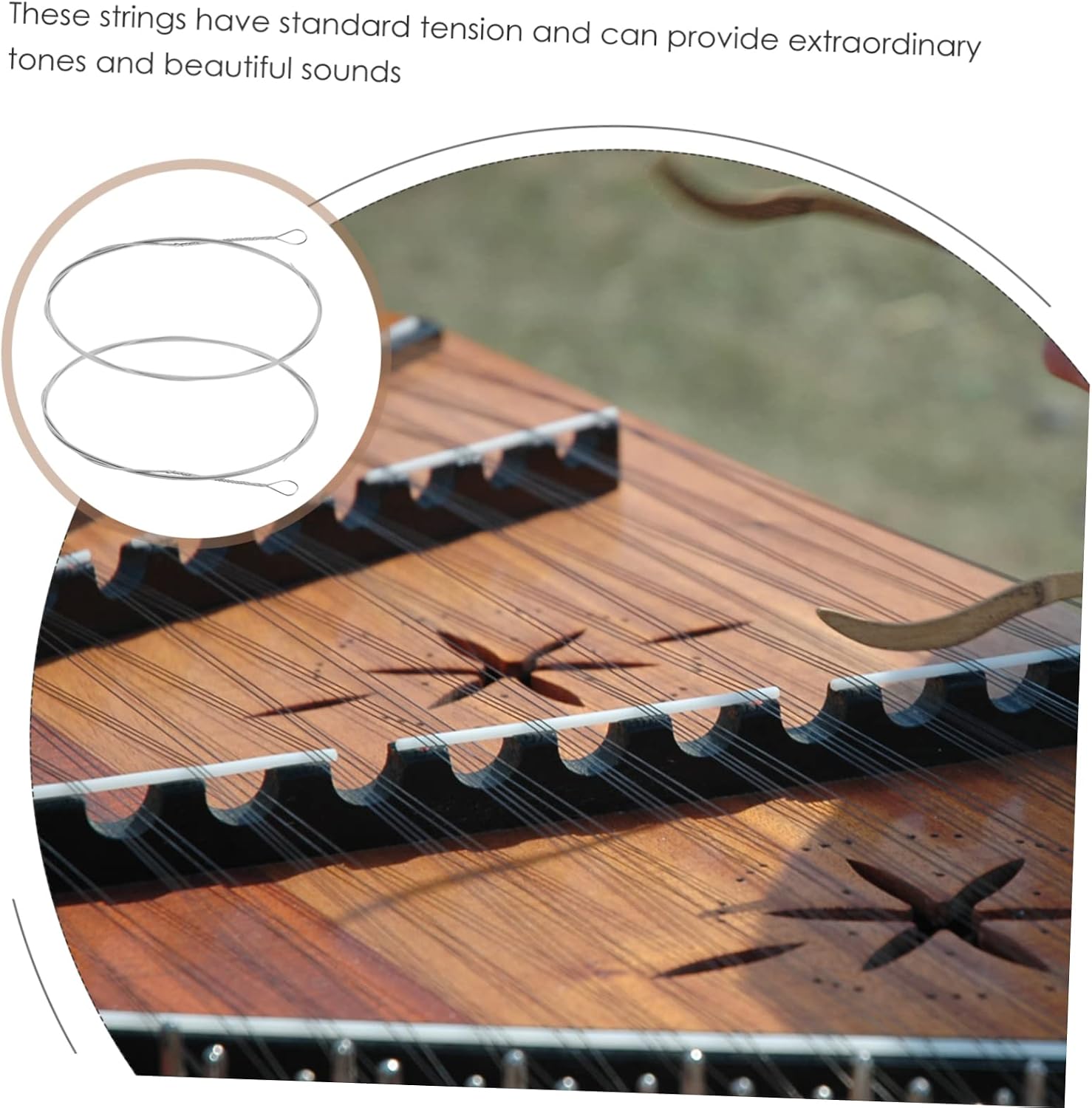 8pcs Steel Dulcimer Strings Replacement for Easy Repair and Resonant Sound Quality for Dulcimer Enthusiasts and Musicians