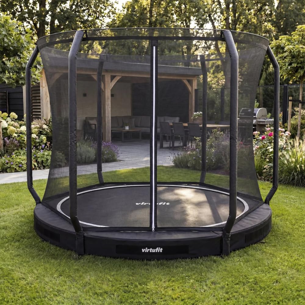VirtuFit Trampolino Inground, 251 cm, con rete di sicurezza