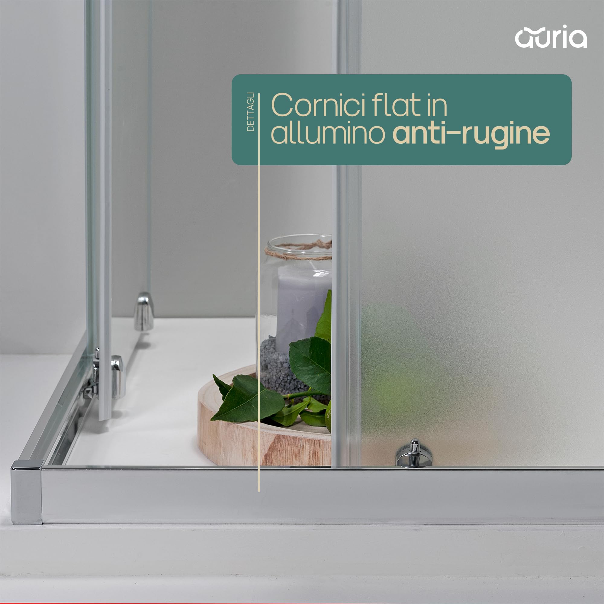Box Doccia Angolare 70x90 cm - Cabina Doccia con Porta Scorrevole Vetro Temperato 6mm,Opaco e Anticalcare con Profilo in Alluminio Cromato e Chiusura Magnetica - Facile da Installare e Pulire