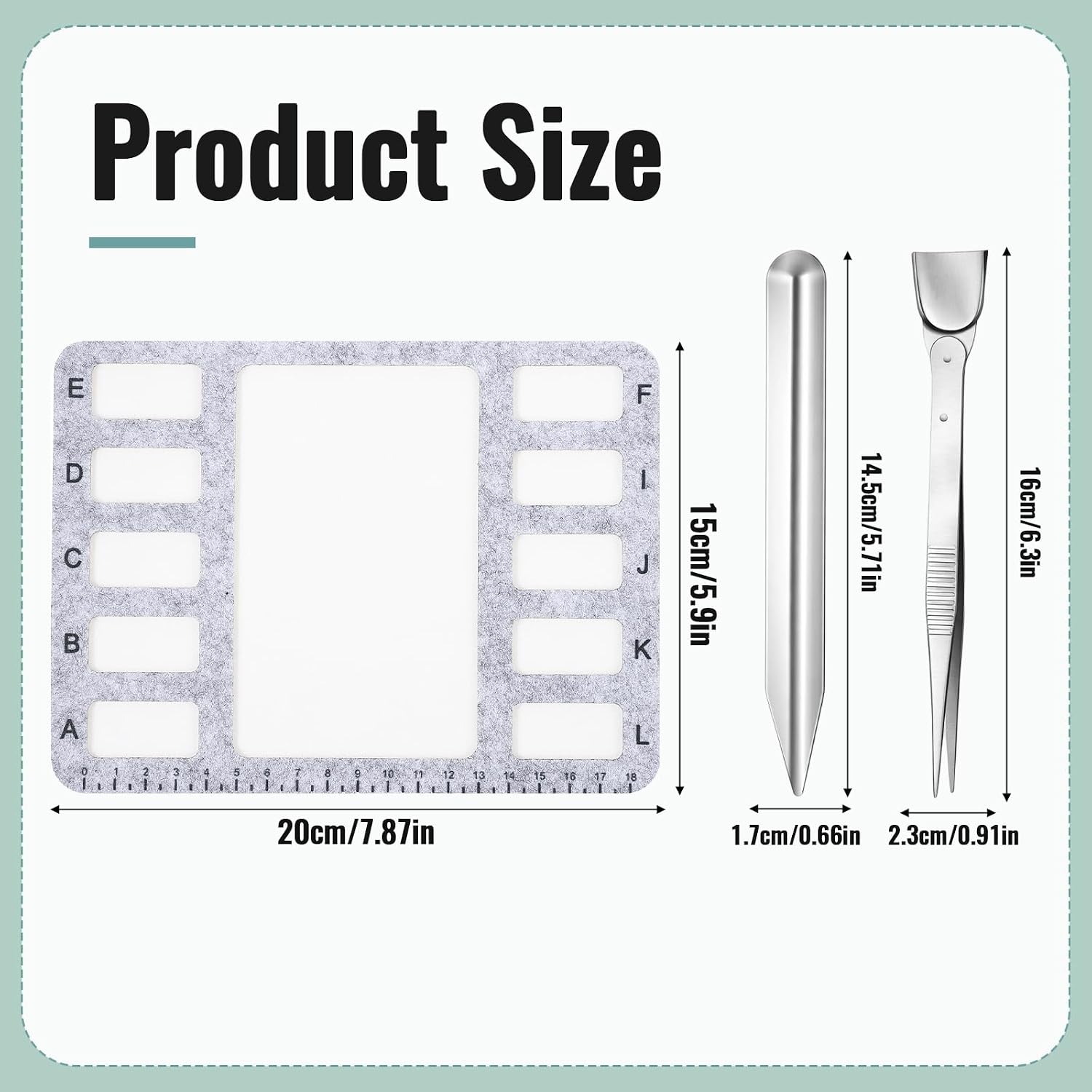 3 Pack Felt Bead Boards for Jewelry Making, Rectangle Felt Beading Mat with Alphabet and Centimeter Scale Bead Board Set with Bead Scoop and Tweezers for Jewelry Making DIY Crafts, 7.87x5.9in