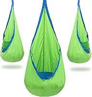 Vista 11 de YAERSI Asiento de Columpio Tipo Cápsula para Niños, Silla Hamaca con Cojín Inflable de PVC, Columpio Sensorial para Juegos en Interiores