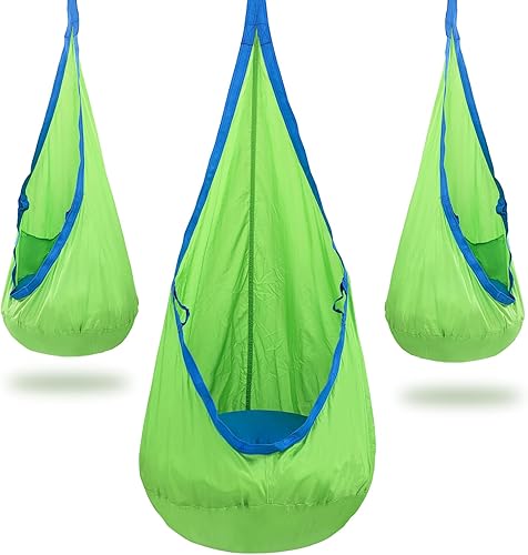 Silla de columpio para niños con cojín inflable de PVC para juegos en interiores y exteriores, duradera y portátil